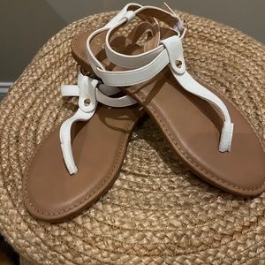 White sandals